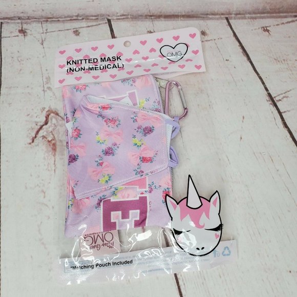 Miss Gwen's OMG Accessories Pink Floral Mask - Picture 1 of 12